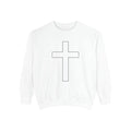 Christian Sweatshirt — Cross Design with Psalm 27:1 Verse Back