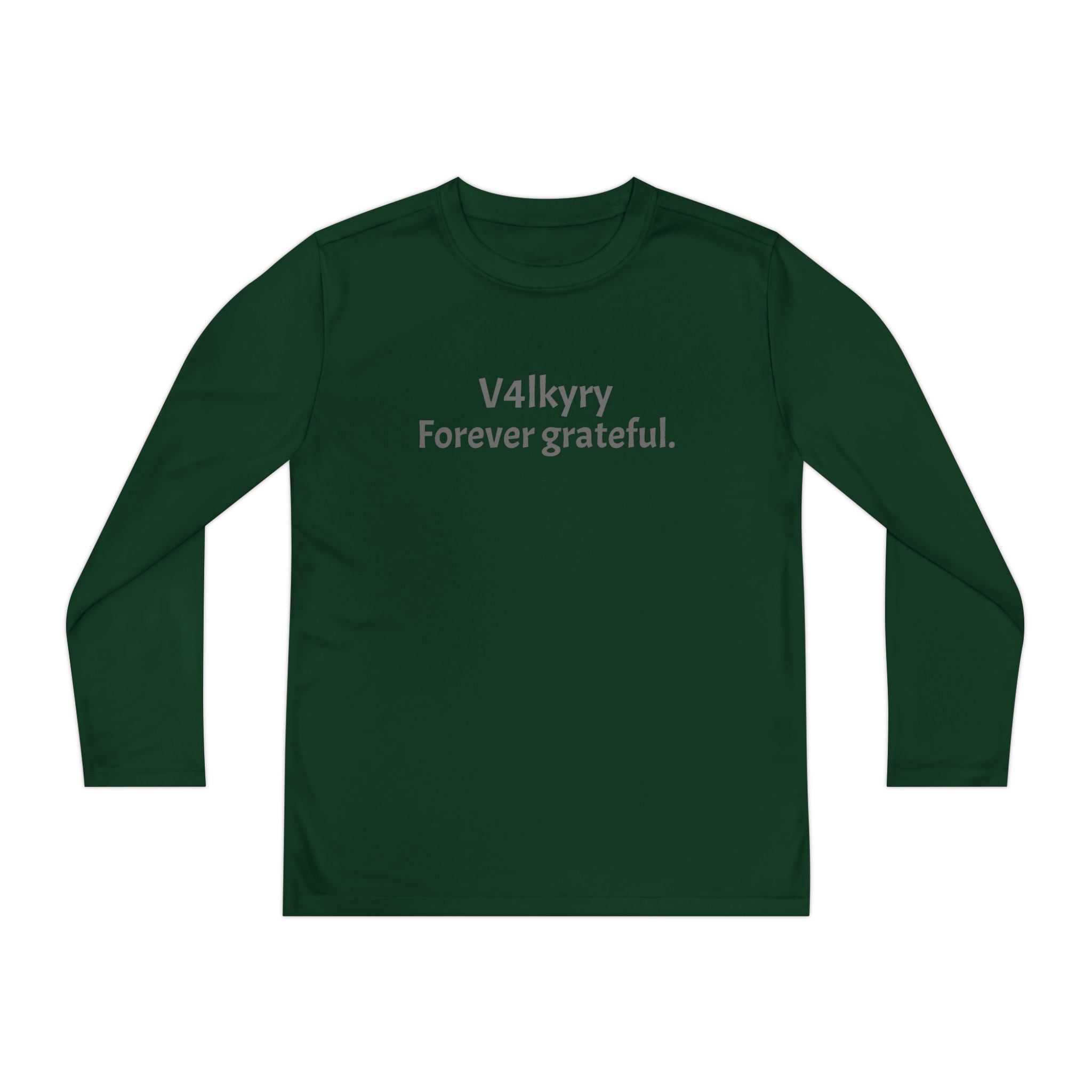 V4lkyry "Forever Grateful." Youth Long Sleeve Tee