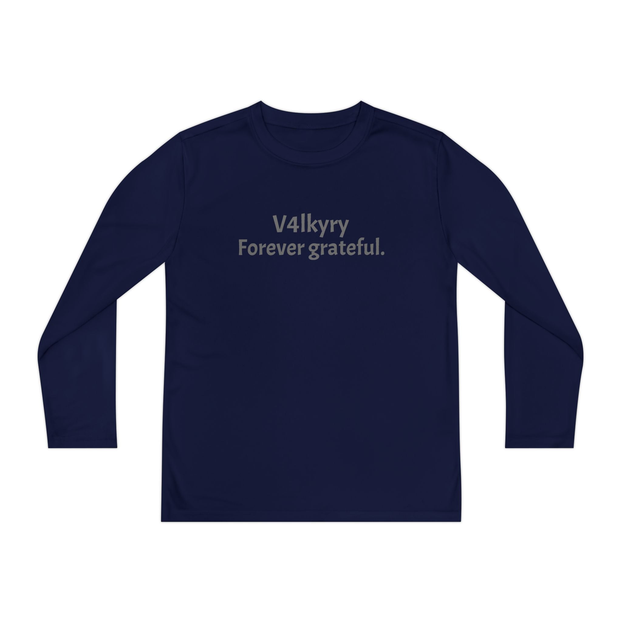 V4lkyry "Forever Grateful." Youth Long Sleeve Tee