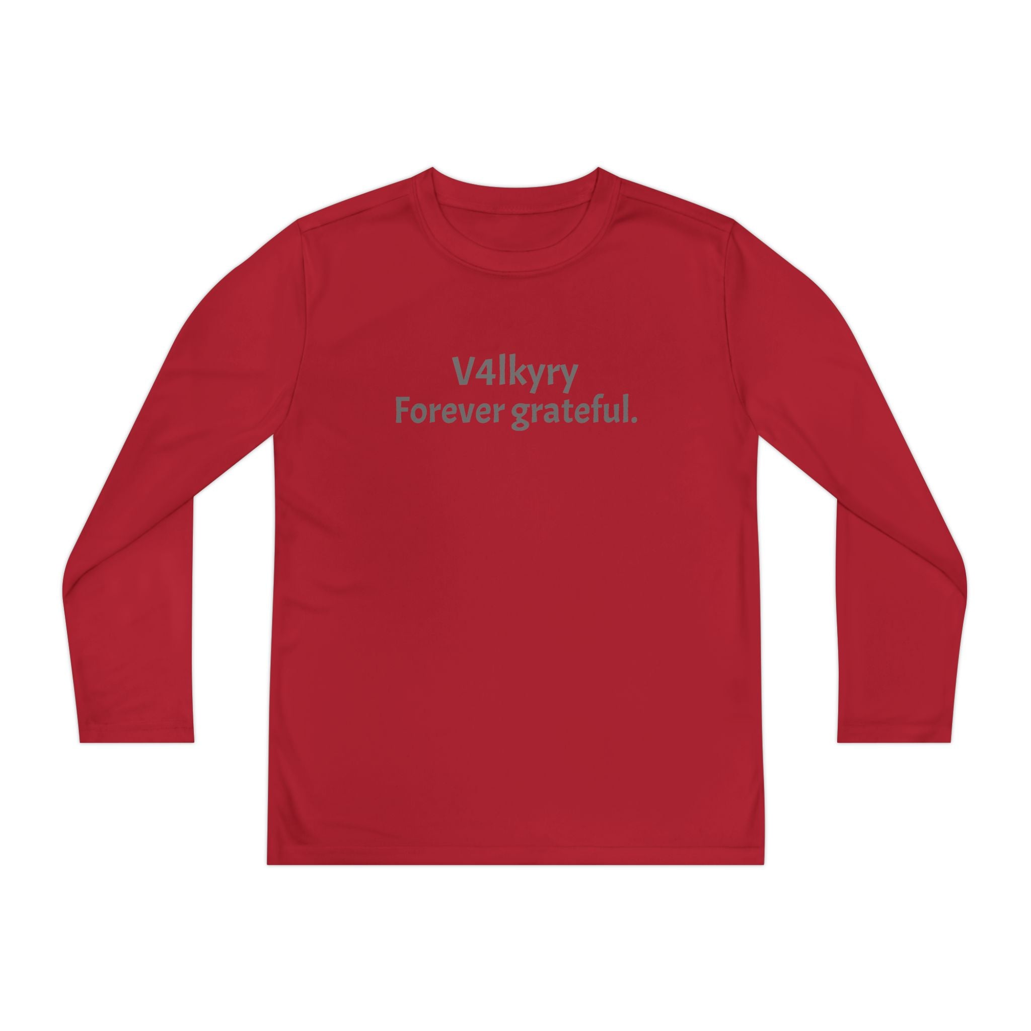 V4lkyry "Forever Grateful." Youth Long Sleeve Tee