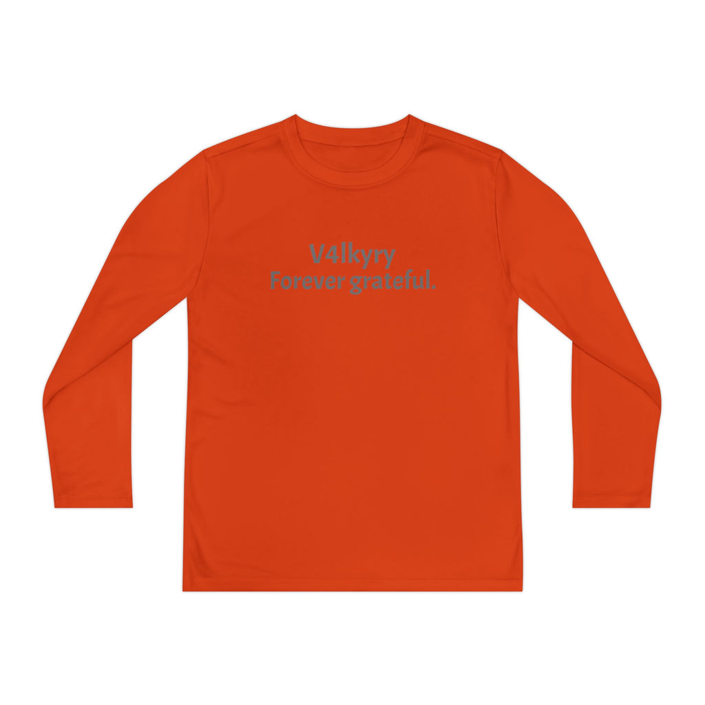 V4lkyry "Forever Grateful." Youth Long Sleeve Tee