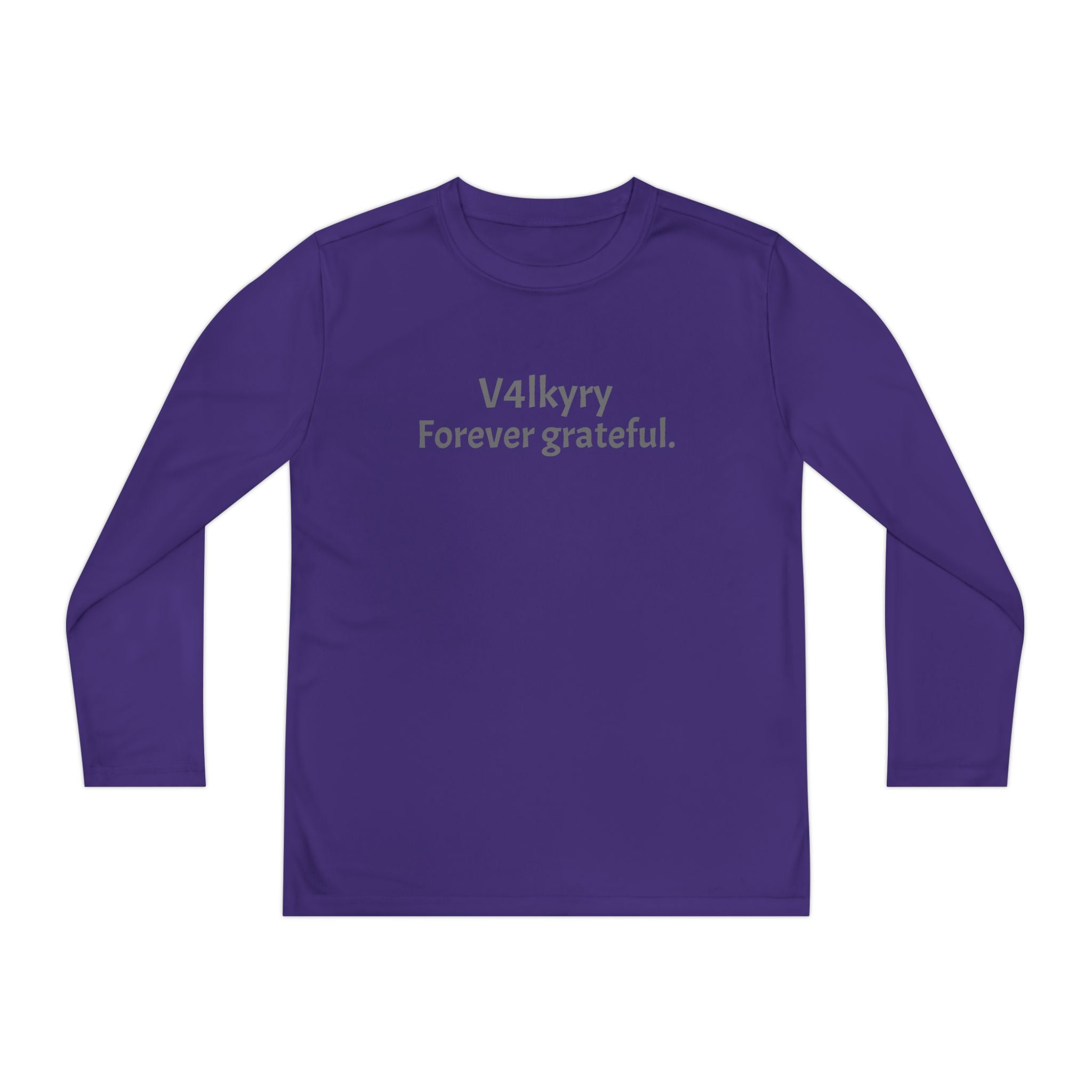 V4lkyry "Forever Grateful." Youth Long Sleeve Tee