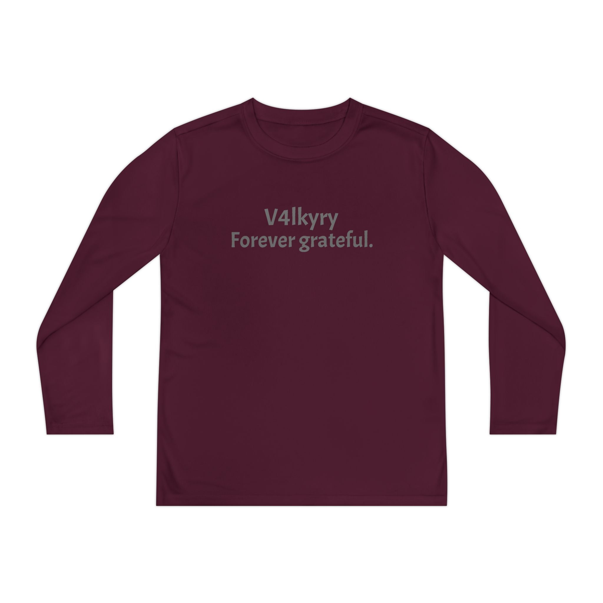 V4lkyry "Forever Grateful." Youth Long Sleeve Tee