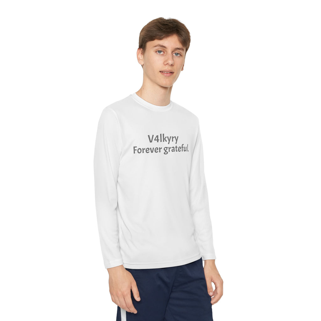 V4lkyry "Forever Grateful." Youth Long Sleeve Tee