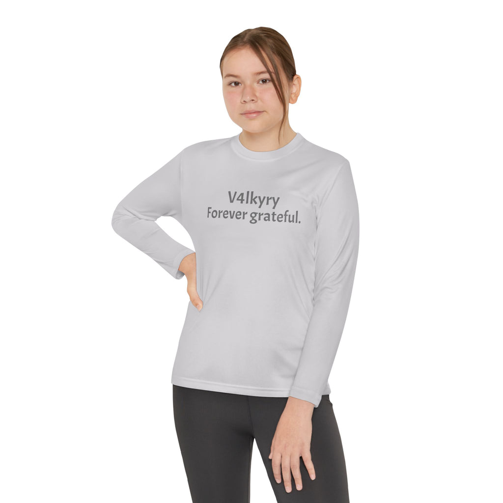 V4lkyry "Forever Grateful." Youth Long Sleeve Tee