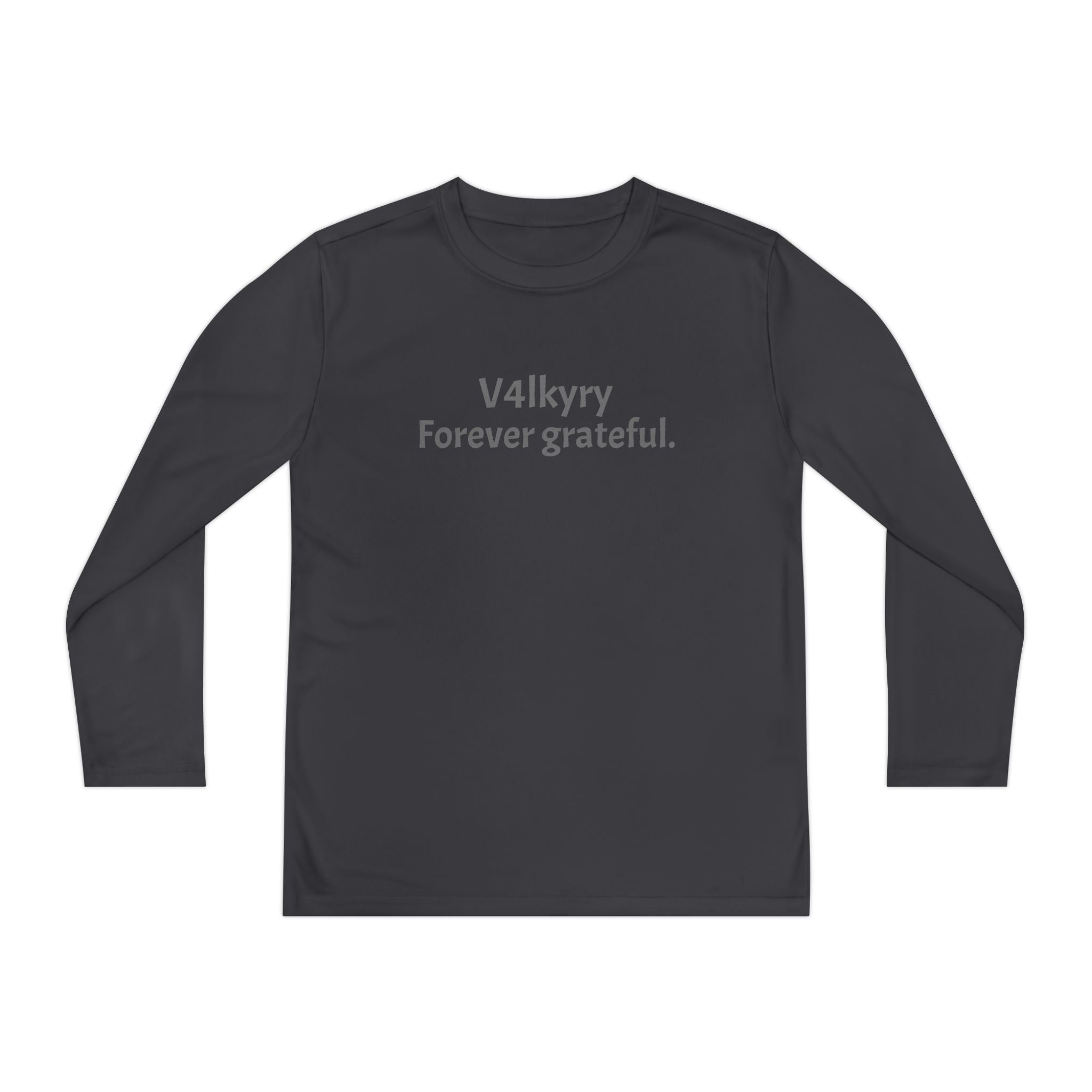 V4lkyry "Forever Grateful." Youth Long Sleeve Tee