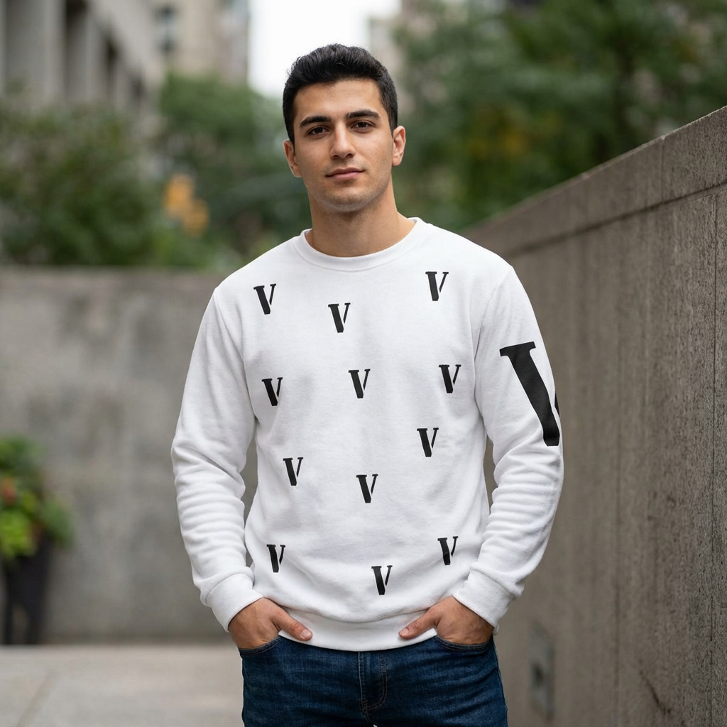 Valkyrie 'V' Pattern Sweatshirt