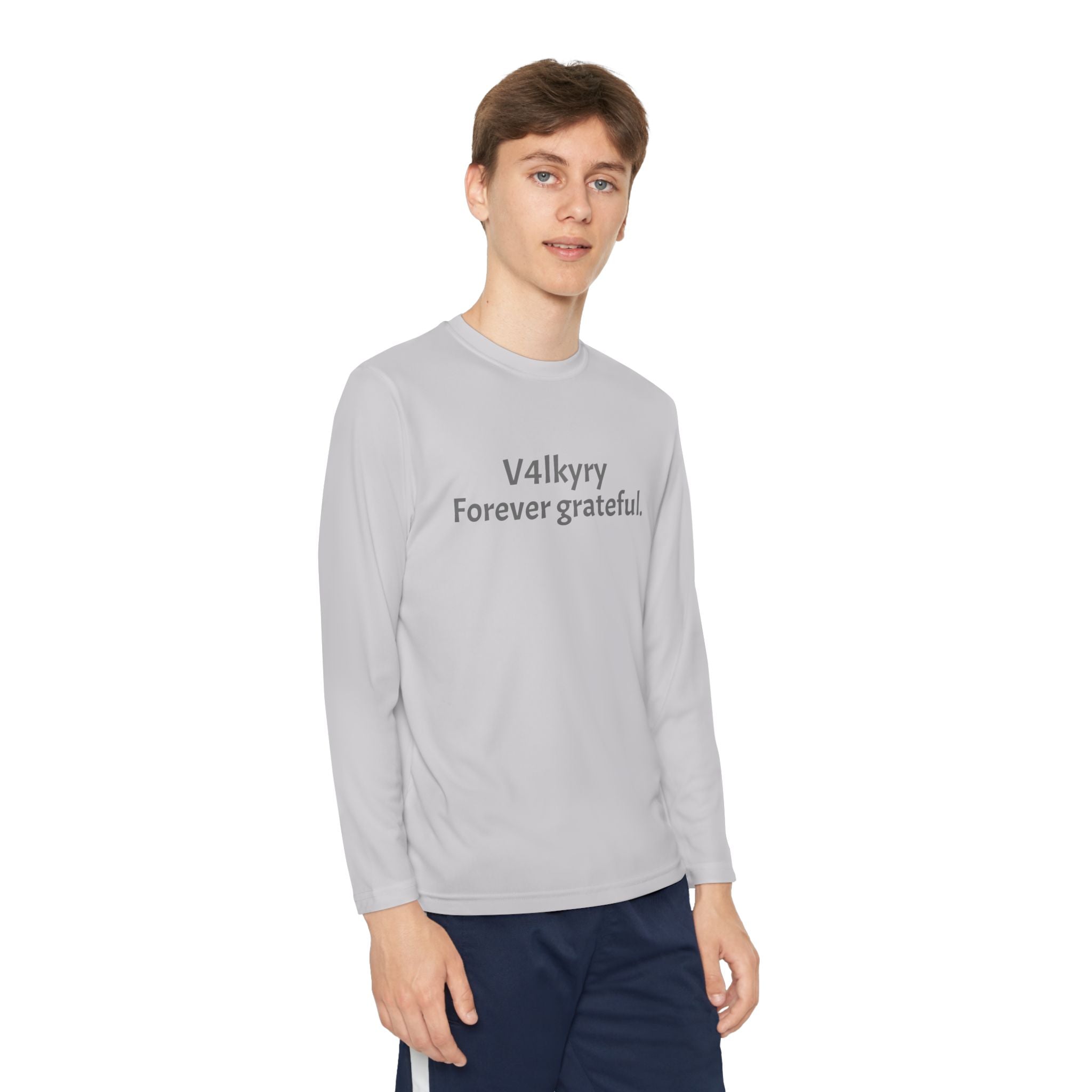 V4lkyry "Forever Grateful." Youth Long Sleeve Tee