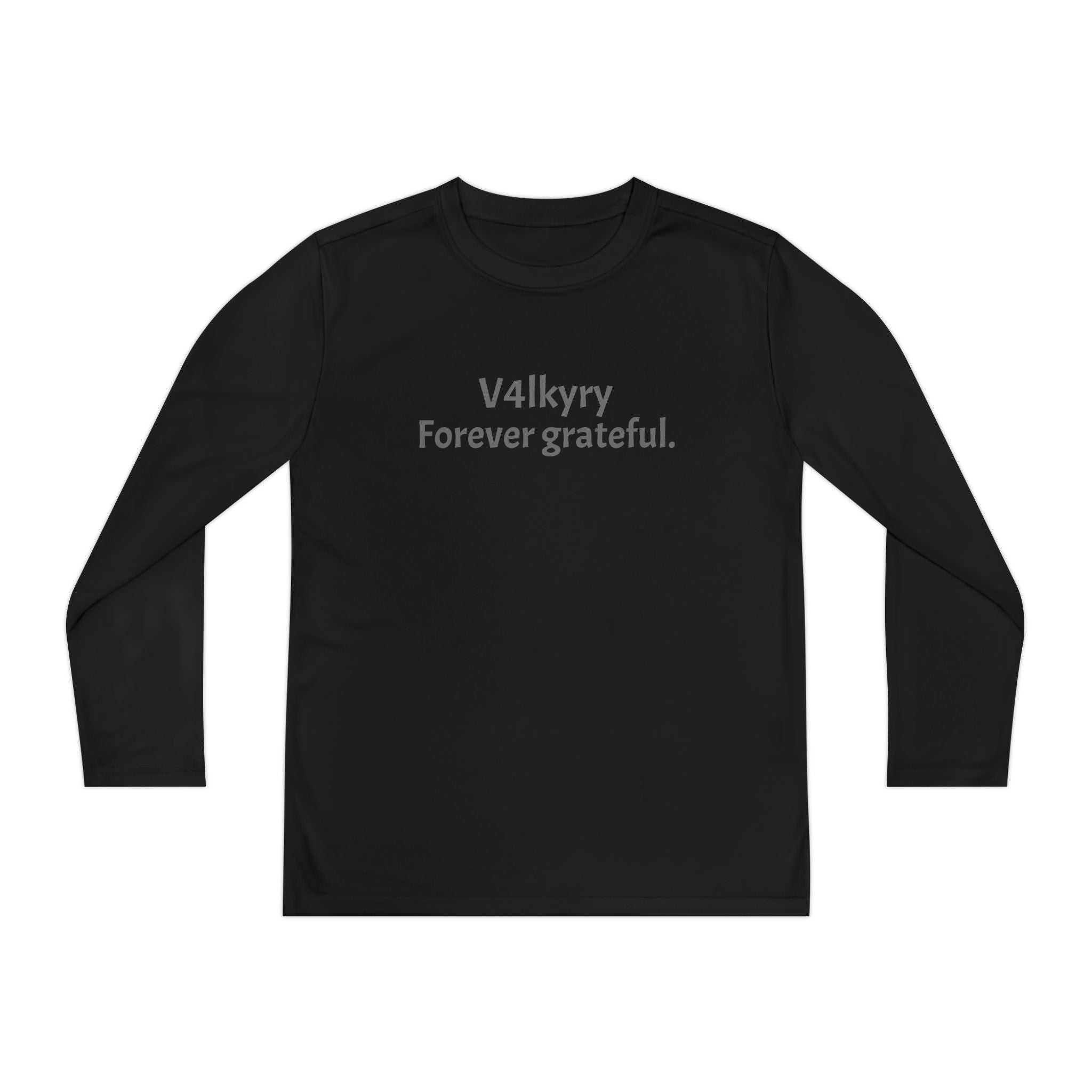 V4lkyry "Forever Grateful." Youth Long Sleeve Tee
