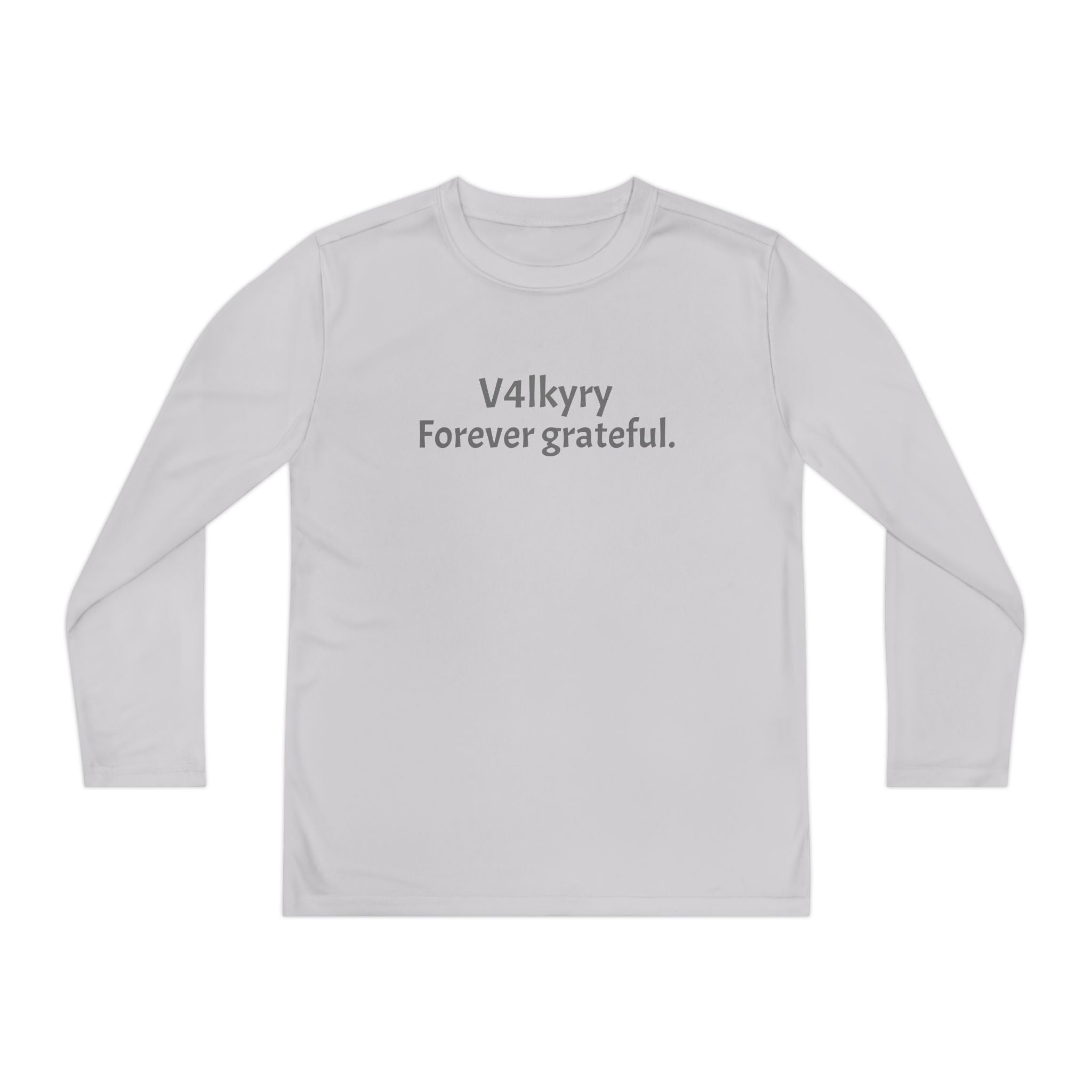 V4lkyry "Forever Grateful." Youth Long Sleeve Tee