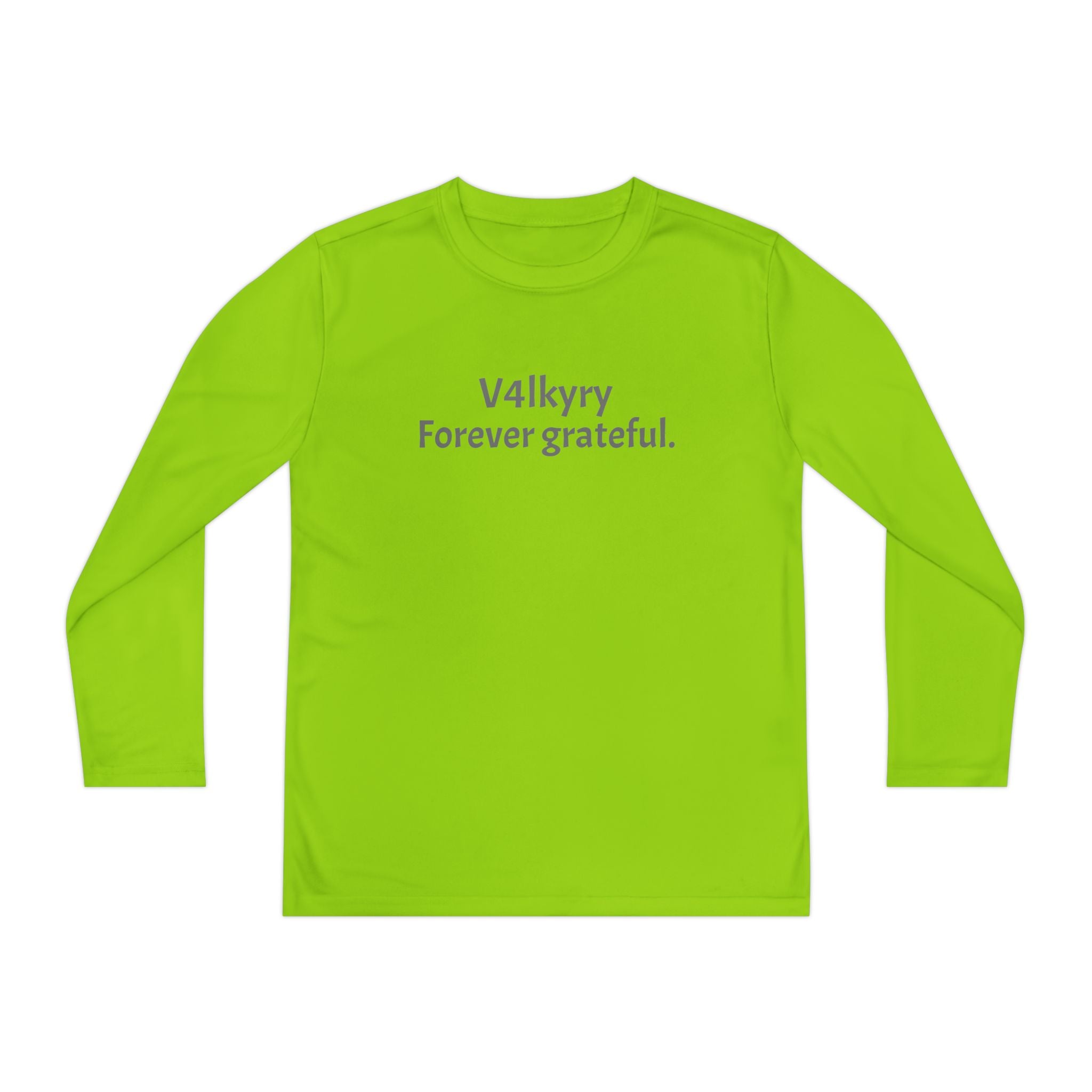 V4lkyry "Forever Grateful." Youth Long Sleeve Tee