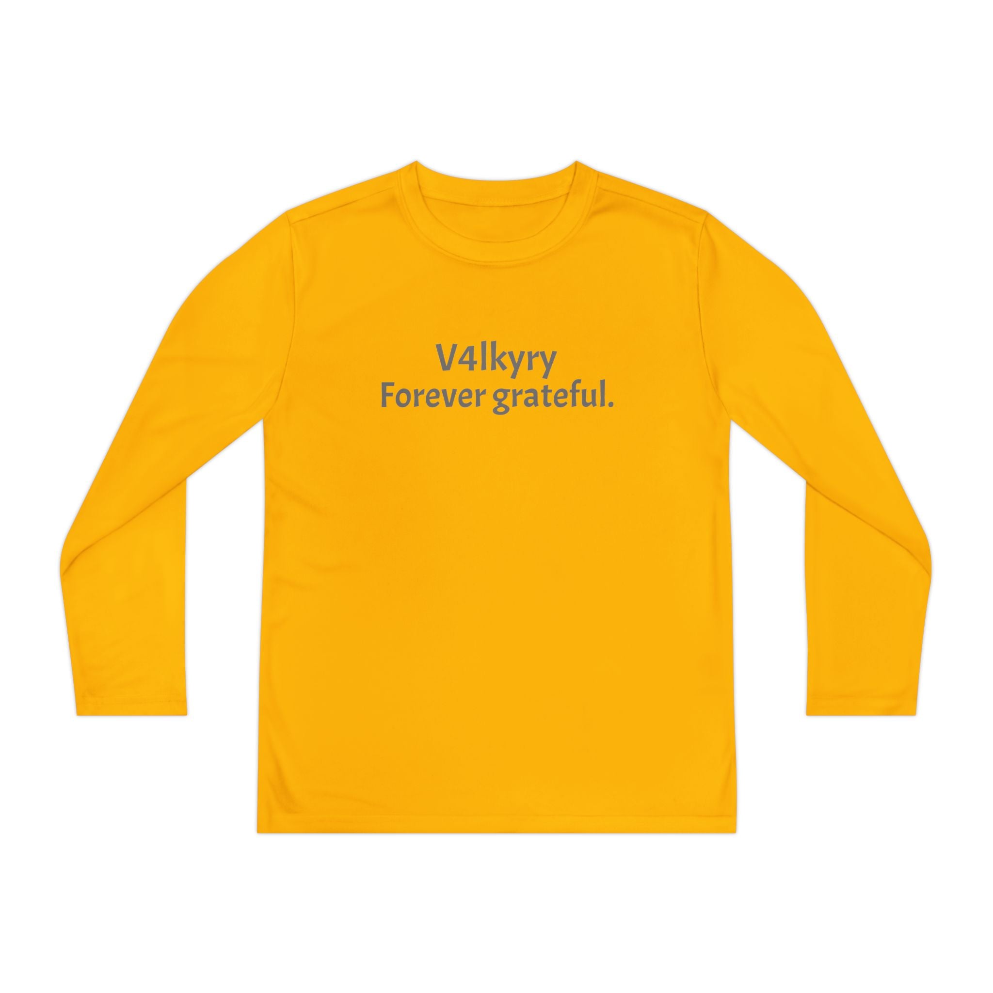 V4lkyry "Forever Grateful." Youth Long Sleeve Tee