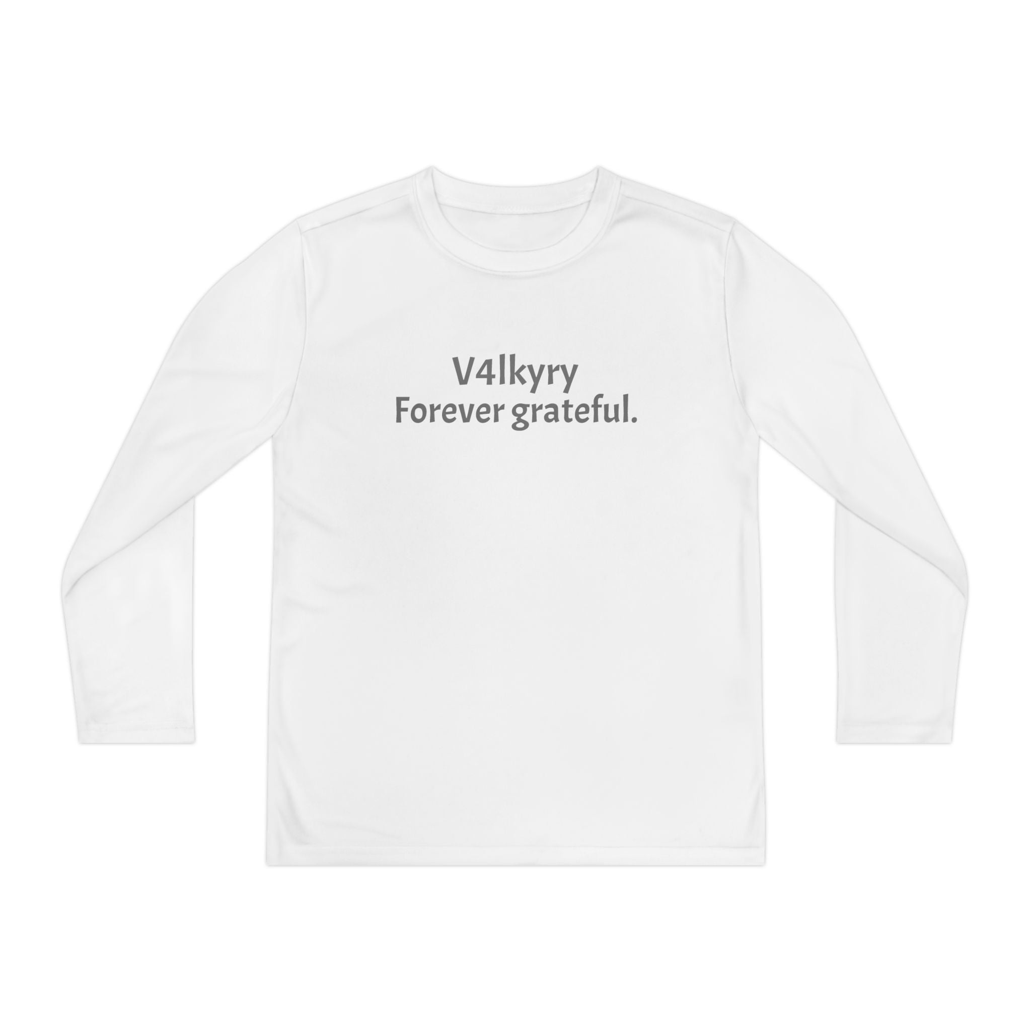 V4lkyry "Forever Grateful." Youth Long Sleeve Tee