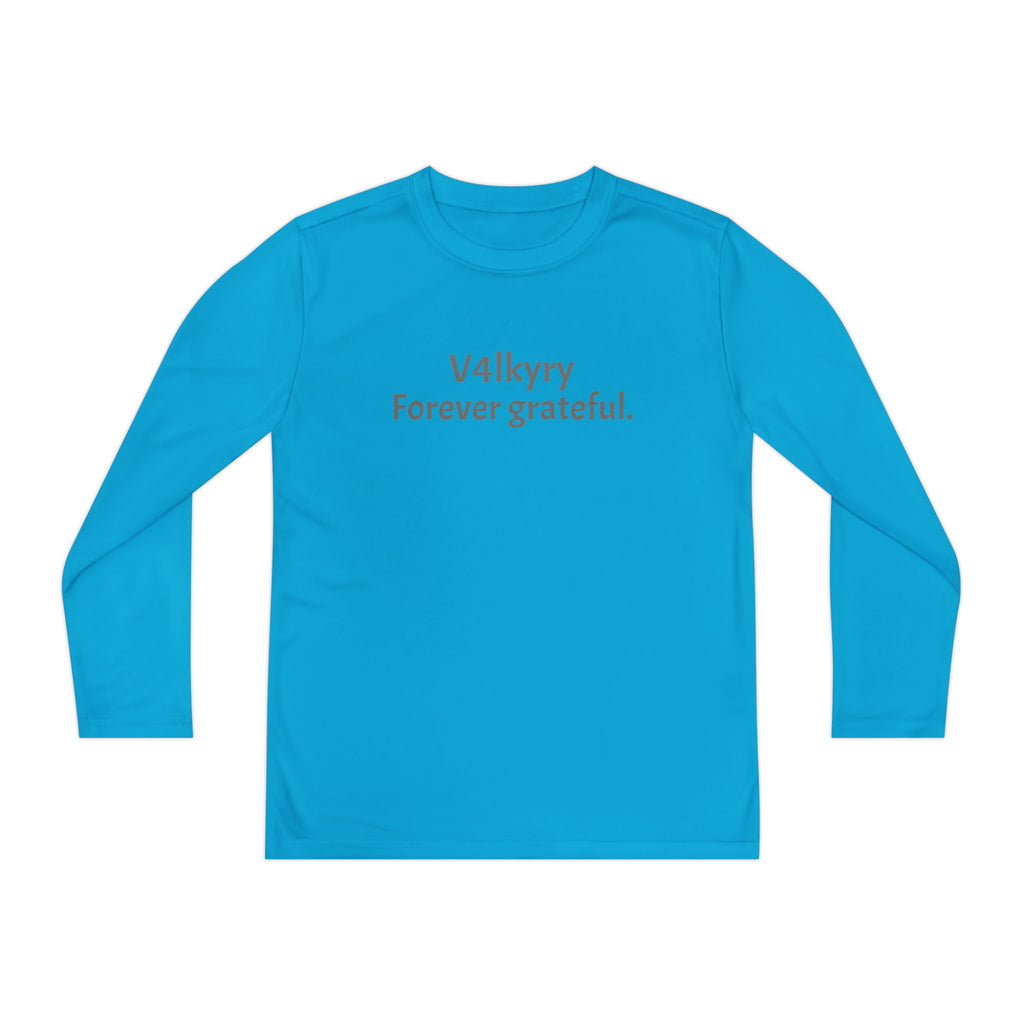 V4lkyry "Forever Grateful." Youth Long Sleeve Tee